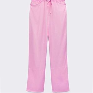 Zara pink satin pants